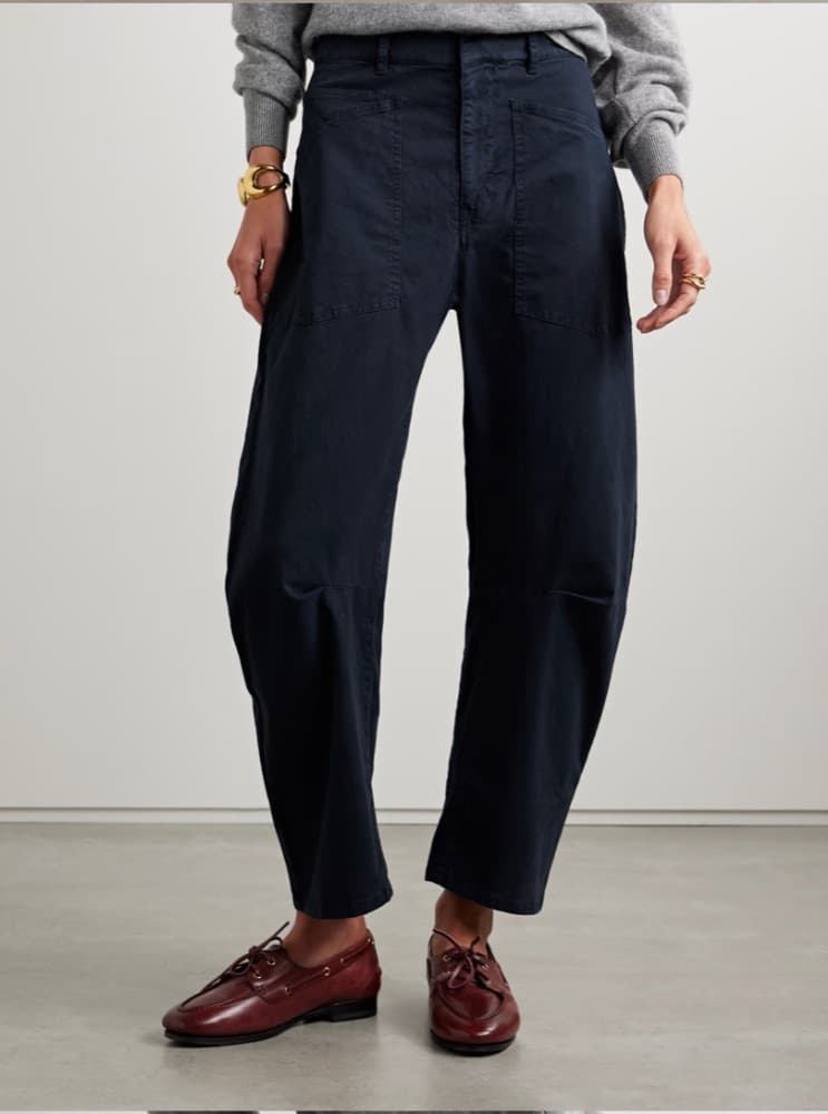 Nili Lotan Shon cotton-blend twill tapered pants - Image 1
