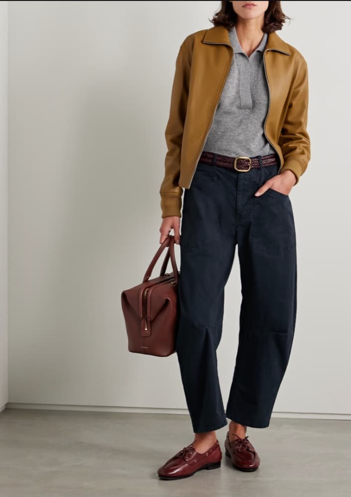 Nili Lotan Shon cotton-blend twill tapered pants - Image 2