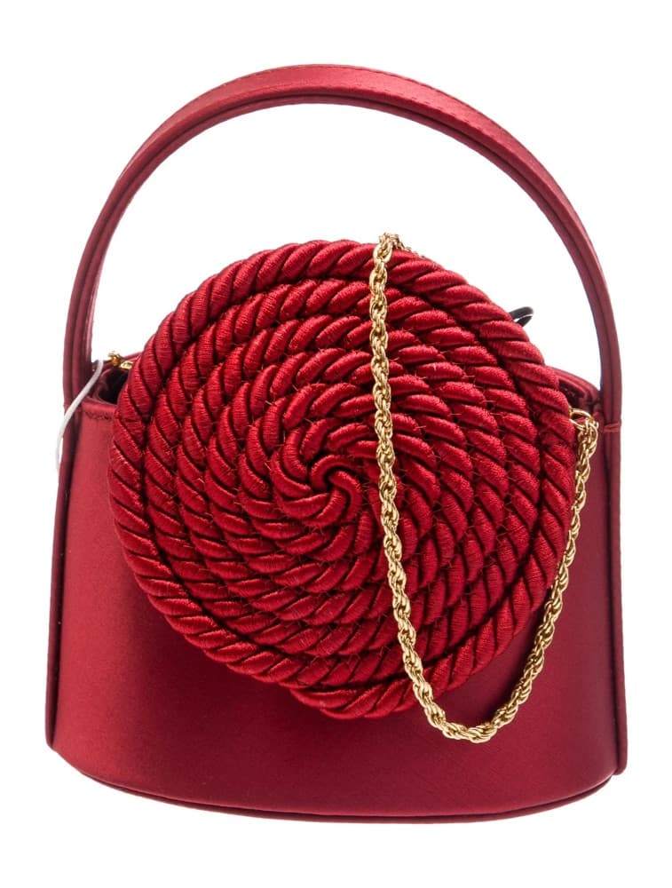 Desitree Red Gunther Passementerie Mini Satin Bag - Image 1