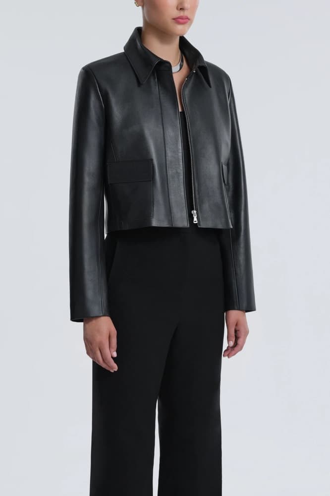 Nour Hammour Bleeker Fitted Leather Jacket - Image 1