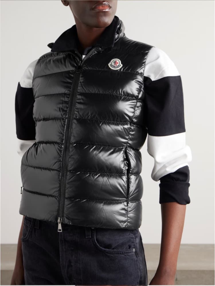 MONCLER Ghany quilted glossed-shell down vest - Image 2