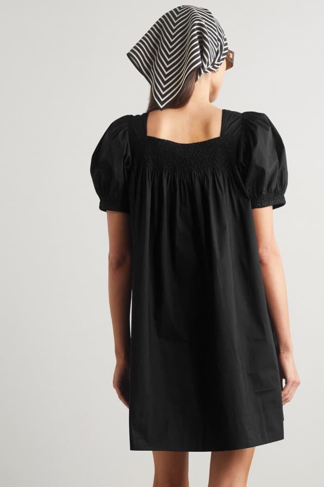 DÔEN Earhart Puff-Sleeve Black Minidress - Image 3