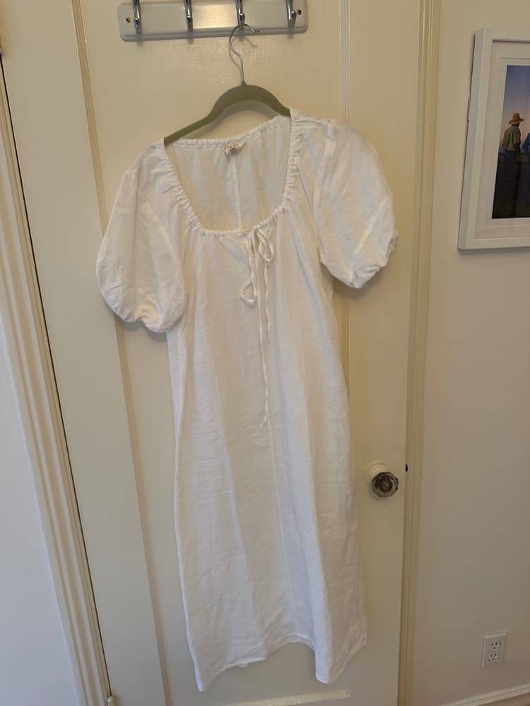 Deiji Studios Linen Curved Seam Midi Dress - Image 2