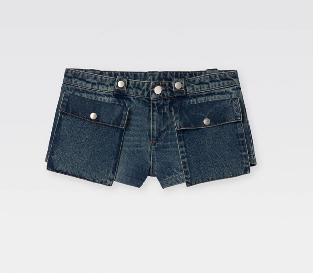 Gimaguas Denim Micro Shorts - Image 1