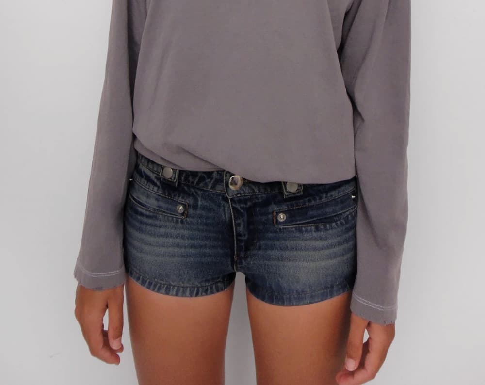 Gimaguas Denim Micro Shorts - Image 2