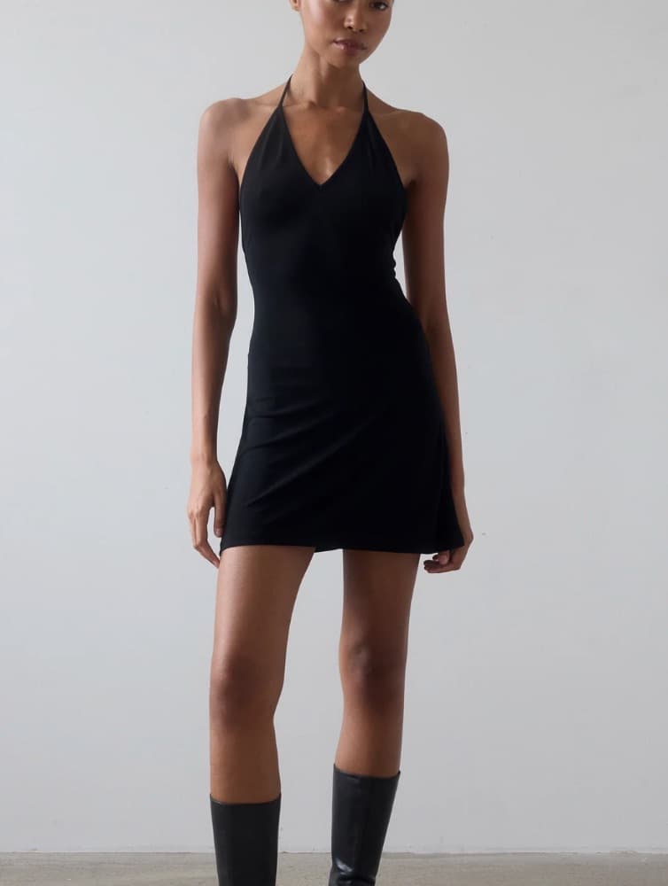 Debute Cara Black Mini Dress - Image 1