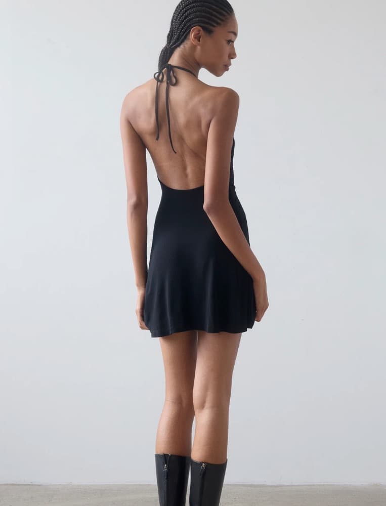 Debute Cara Black Mini Dress - Image 2