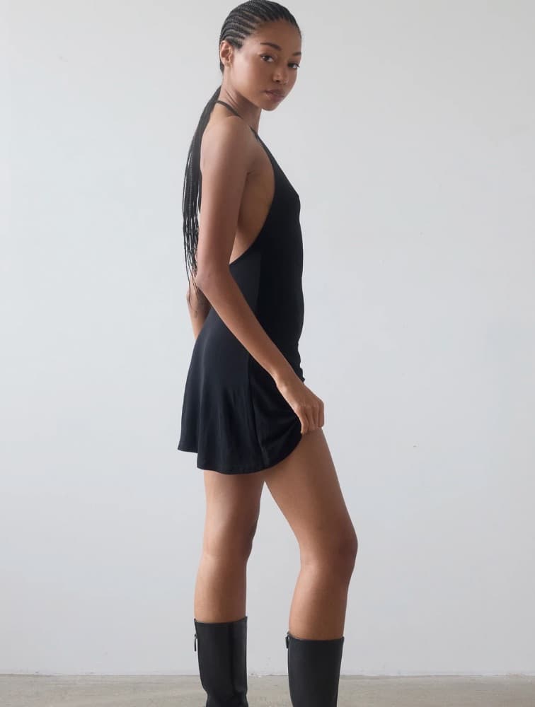 Debute Cara Black Mini Dress - Image 3