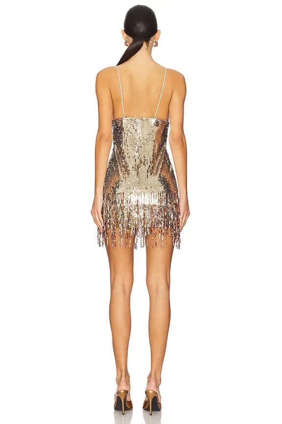 Lovers and Friends Isabetta Sequin Fringe Mini Dress - Image 2