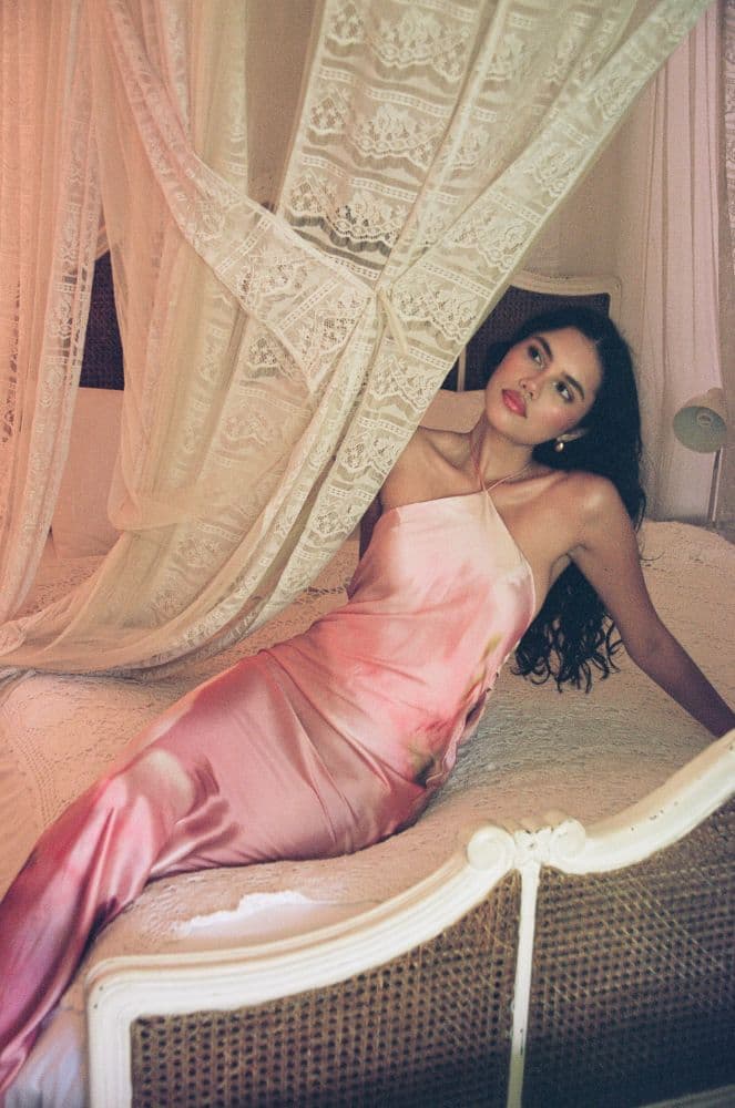 Lily's Ethereal Silk Maxi Floral Dress - Into Gaia - Image 1