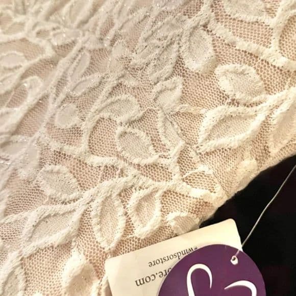 Dixie Lace Mesh High-Slit Formal Dress - White lace XS - Image 4