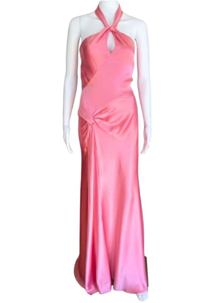 Pink Satin Gown - Image 2