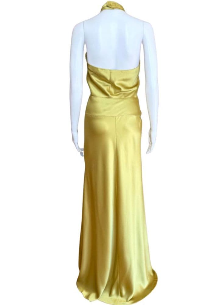 Chartreuse Satin Gowb - Image 2