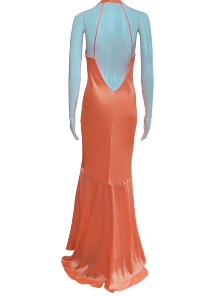 Tangerine Satin Gown - Image 2