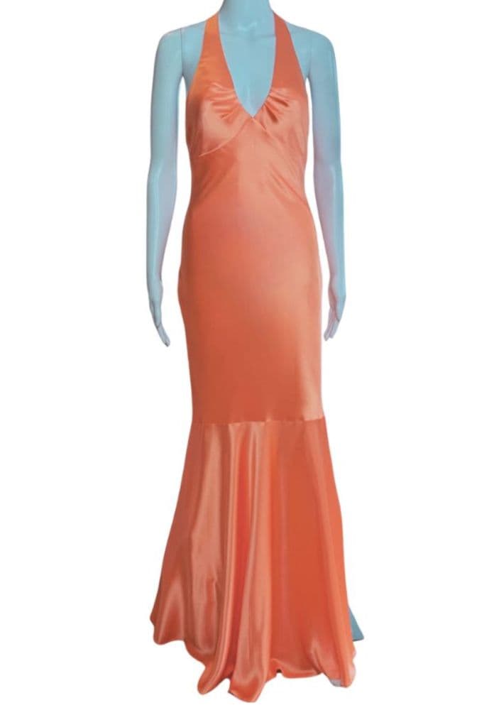 Tangerine Satin Gown - Image 1