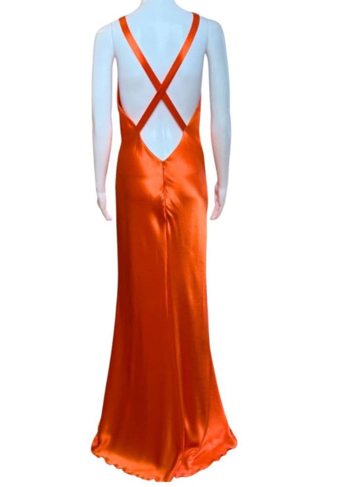 Orange Satin Gown - Image 2