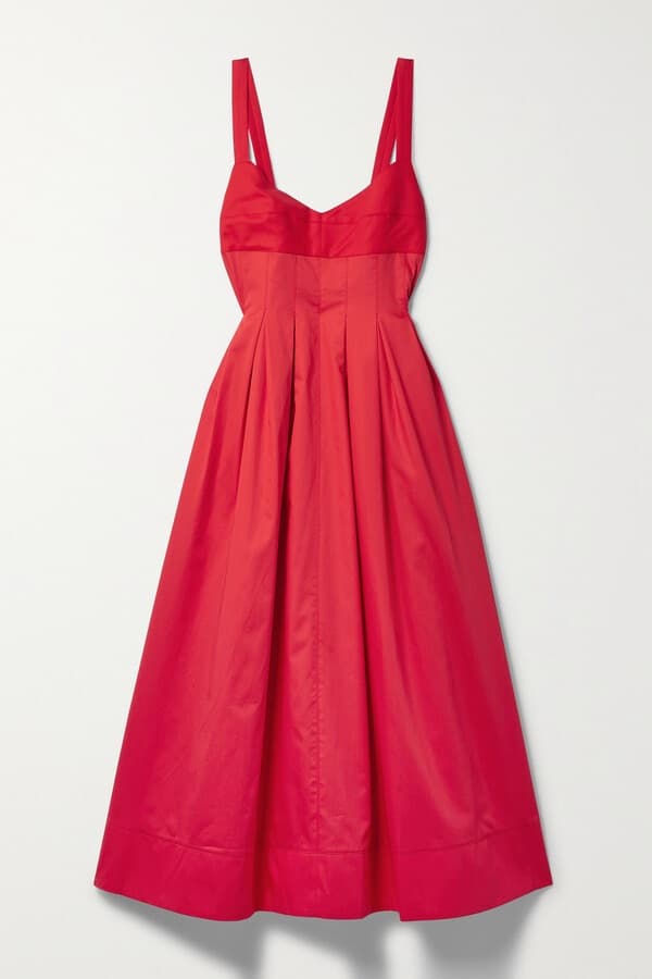 La Ligne Madeleine Dress in Tomato Red - Image 2