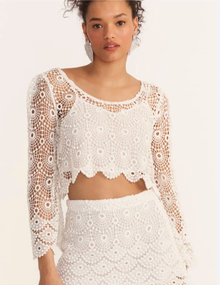 LoveShackFancy Crochet Top - Image 1