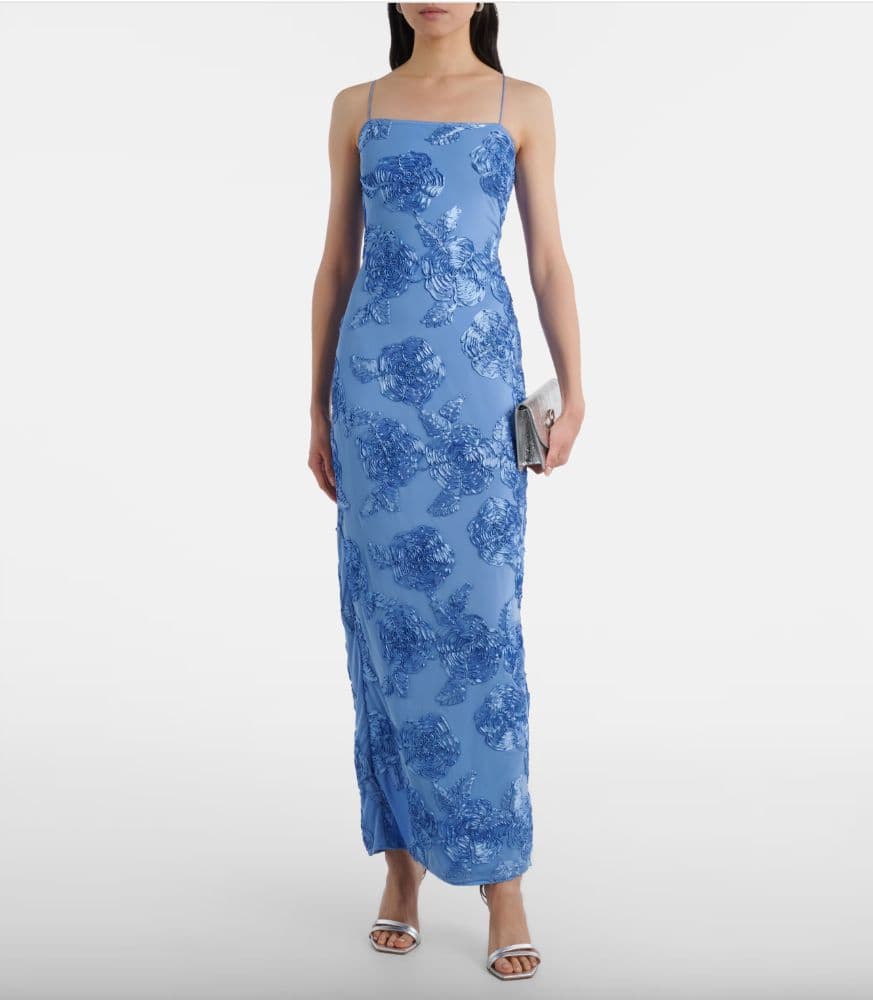 ROTATE Floral Embroidered Maxi Dress - Image 1