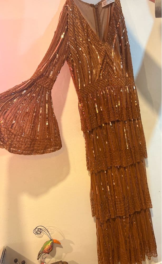 MAC DUGGAL Copper Beaded Gown 5442 - Image 2