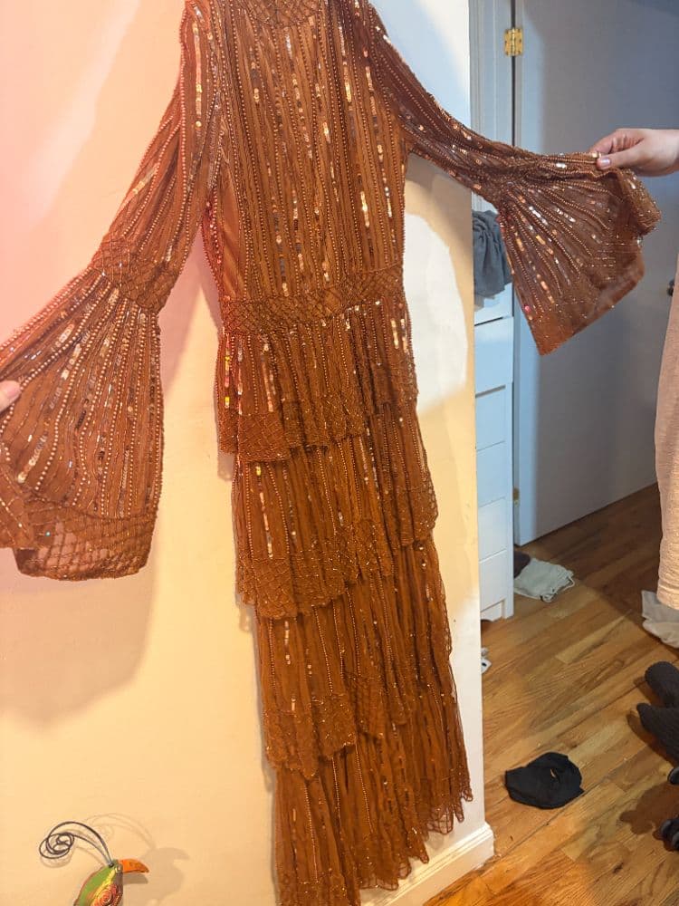 MAC DUGGAL Copper Beaded Gown 5442 - Image 3