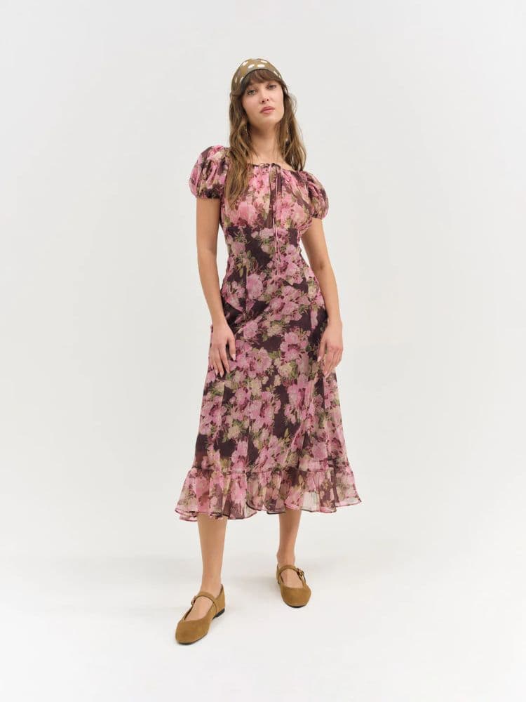 For Love & Lemons Floral Midi - Image 1