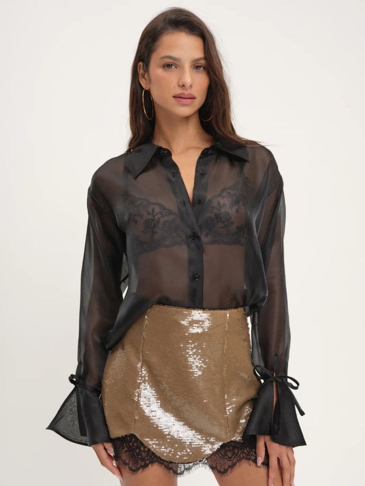 For Love & Lemons Button Down - Image 1