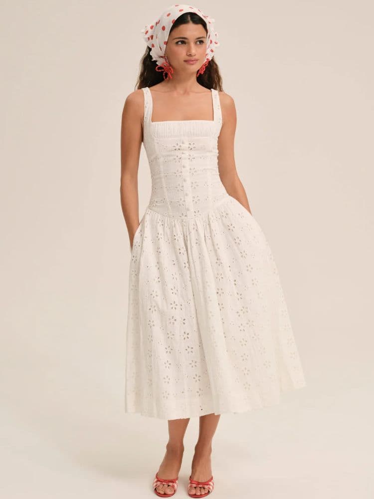 For Love & Lemons Dreamy Daisy Midi Dress - Image 3