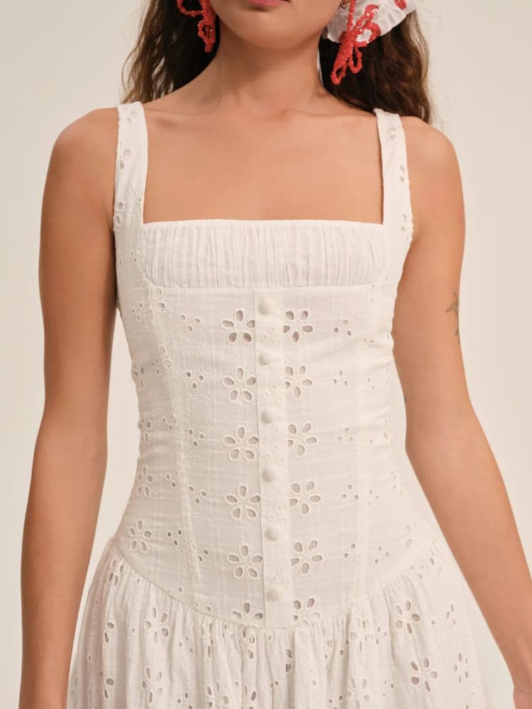 For Love & Lemons Dreamy Daisy Midi Dress - Image 4