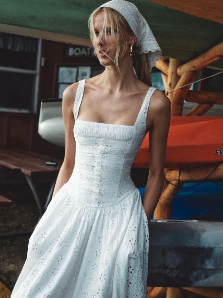 For Love & Lemons Dreamy Daisy Midi Dress - Image 1