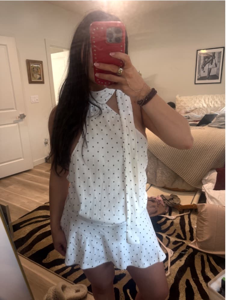 Jaded Ldn Enya Backless Mini Dress in Polkadot - Image 2