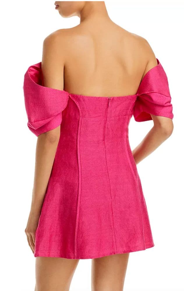 Cult Gaia Asal Off-the-Shoulder Puff Sleeve Dress - Image 4