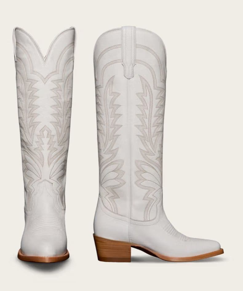 Tecovas White Abby Cowboy Bootes - Image 1