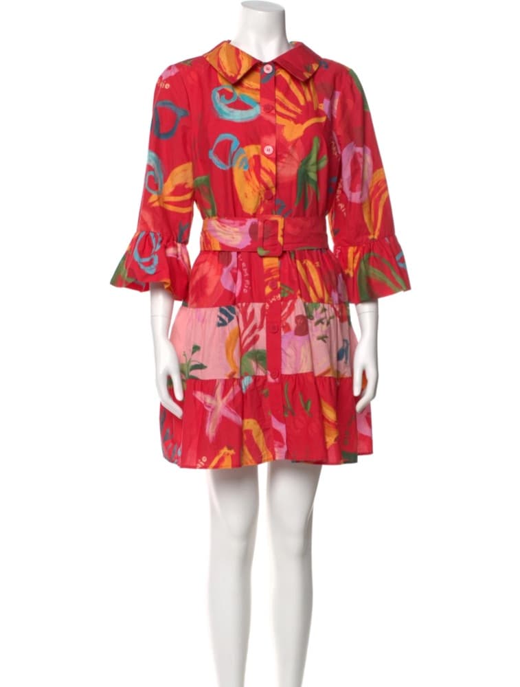 Farm Rio Floral Print Minidress - Size Small - Image 2