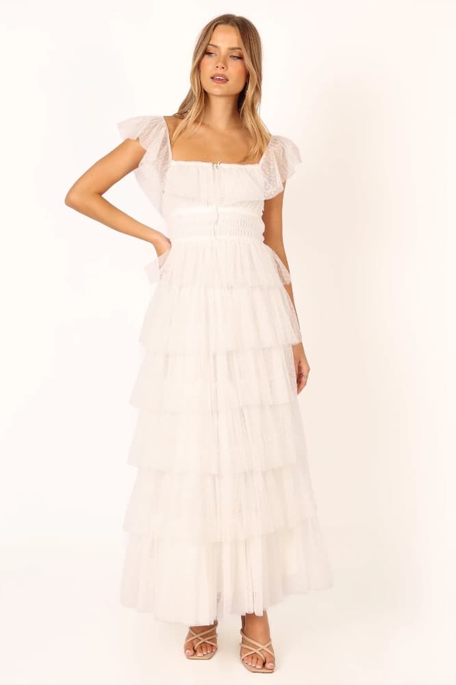 Long white ruffle dress - Image 2