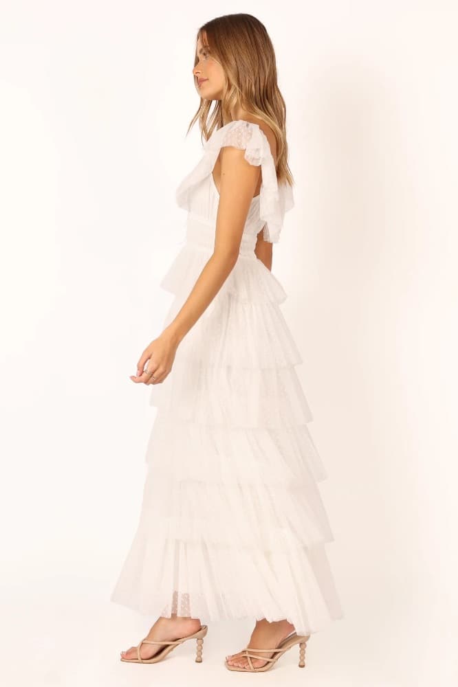 Long white ruffle dress - Image 4