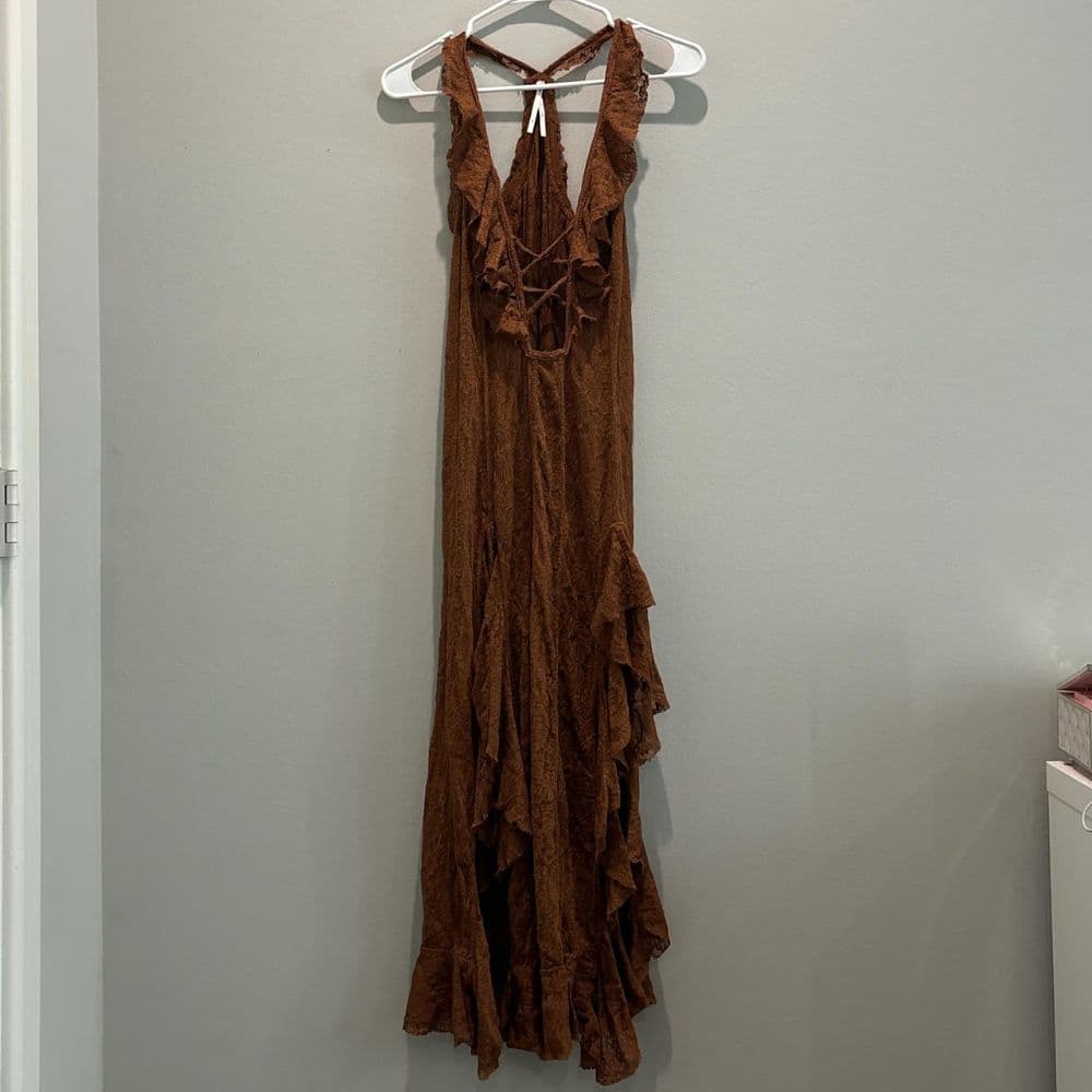 Lace Anthropologie Maxi Dress - Image 3
