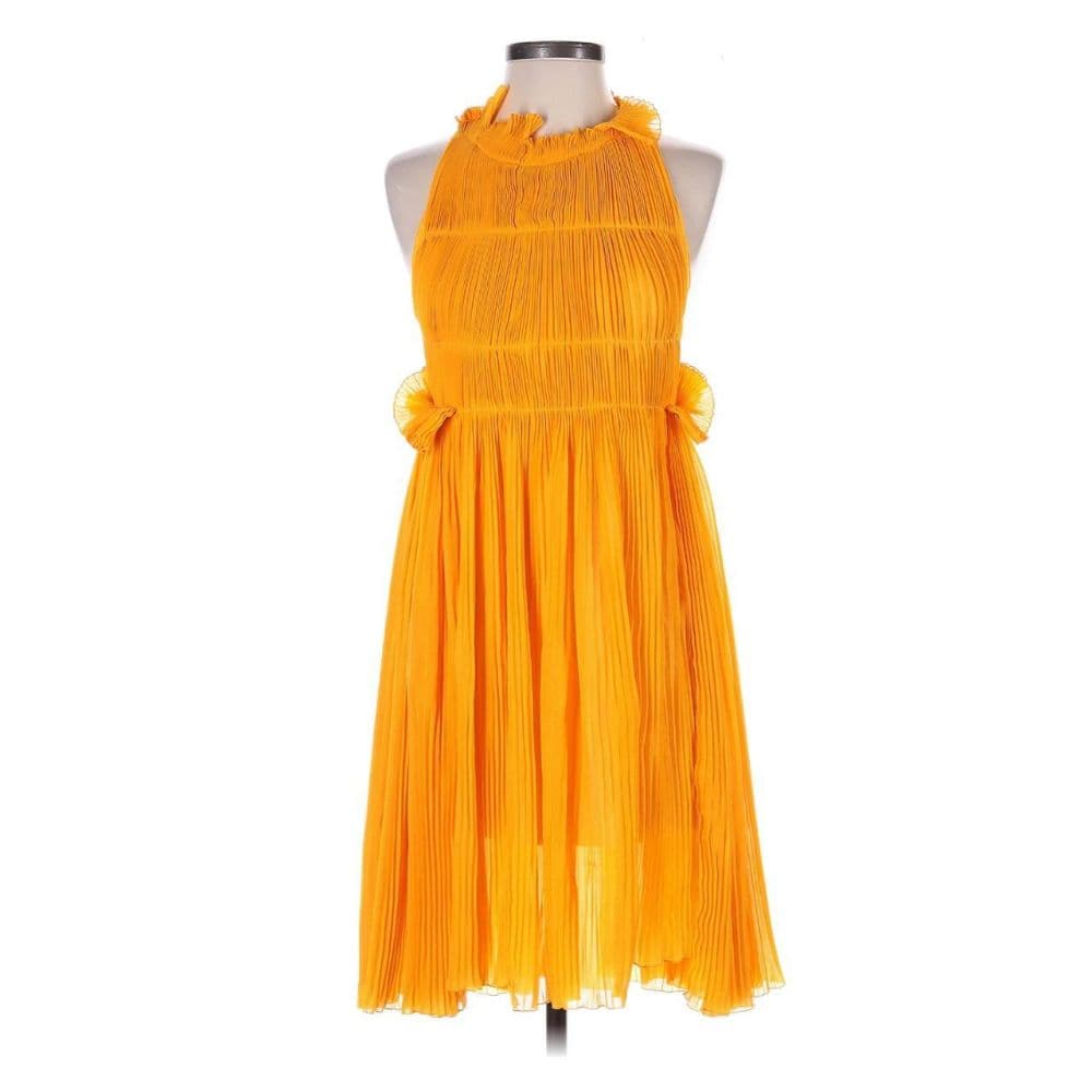 Sonia Rykiel Women's Yellow and Orange Dress - Image 3