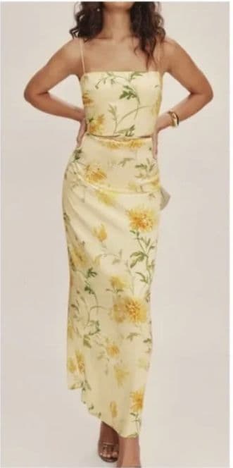 Reformation Frankie Dress in Honeyglow - Image 1