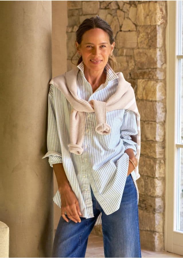 Striped Italian Oxford Button Down - Image 1