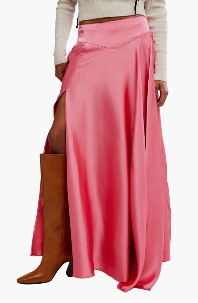 Free People Pink Chilco Maxi Skirt - Image 1