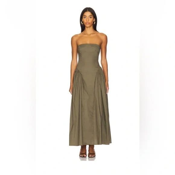 WeWoreWhat Olive Midi Dress - Image 1