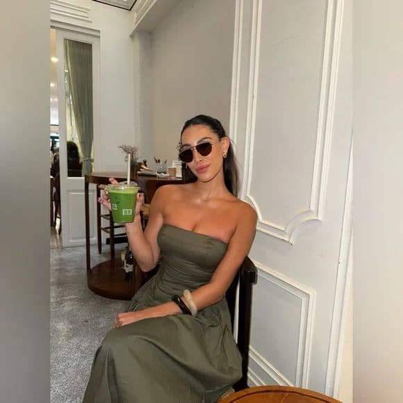 WeWoreWhat Olive Midi Dress - Image 2