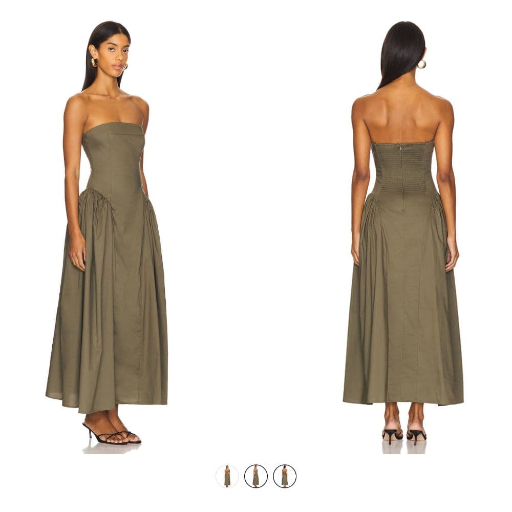 WeWoreWhat Olive Midi Dress - Image 3