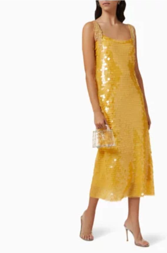 Alexis Yellow Felici Midi Dress - Image 1