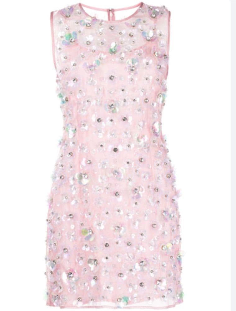 Cynthia Rowley Floral Sequin Mini Dress - Image 2