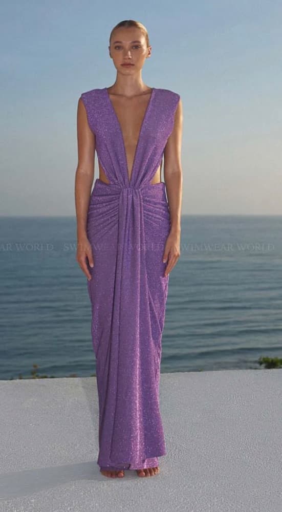 BAOBAB Purple Sparkle Cutout Gown (No longer sold) - Image 1