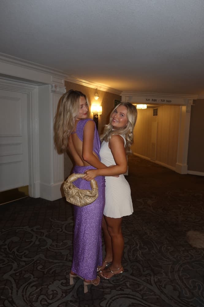 BAOBAB Purple Sparkle Cutout Gown (No longer sold) - Image 4