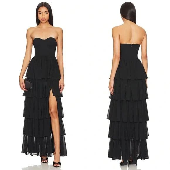 Lovers and Friends Hattie Gown in Black - Image 1