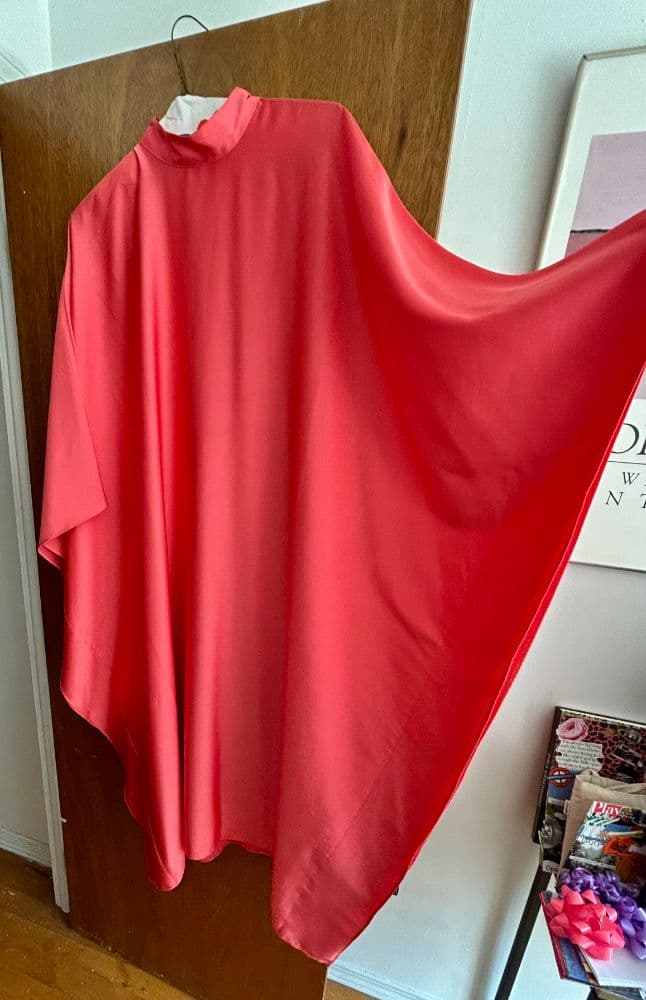 Coral Mock-Neck Kaftan – The Ultimate Event Stunner - Image 5